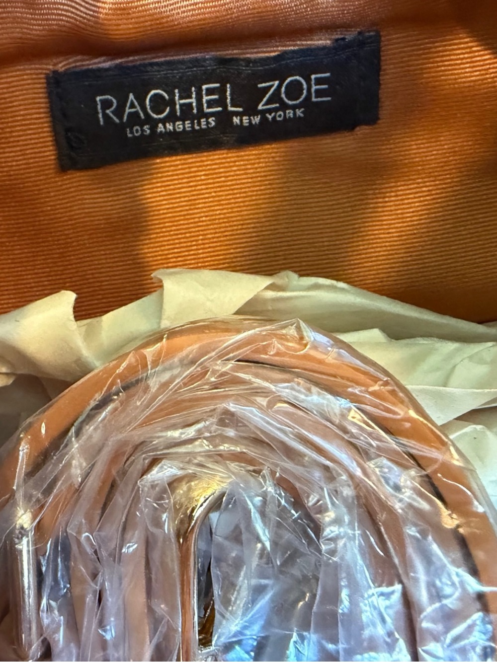 NWOT Rachel Zoe Woven Bucket Bag with Crossbody Strap - Cognac Tan - Picture 10 of 10